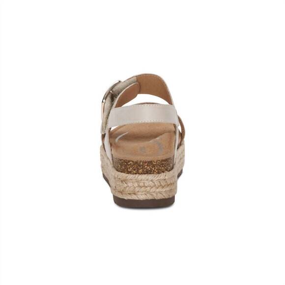 NEW AETREX women's vania arch support platform sandal in cream - Picture 4 of 7